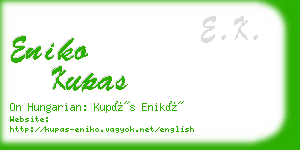 eniko kupas business card